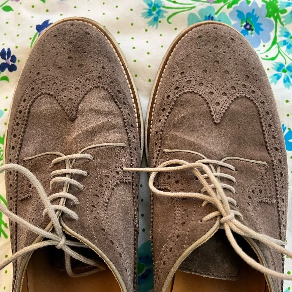 LA CANADIENNE Suede Lace Up Oxford Dress Shoes - 43
